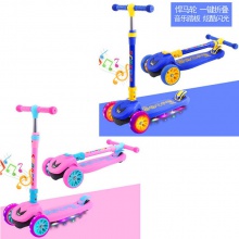 2-12岁三合一女孩可坐小孩可骑宝宝单脚男孩溜溜车儿童滑板车