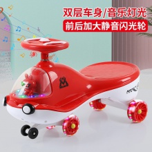 新款儿童摇摆车四轮防侧滑带音乐灯光溜溜车儿童扭扭车