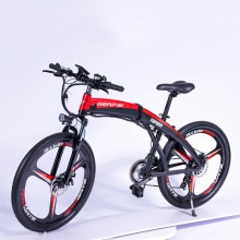 26英寸隐藏式电池折叠电动自行车黑色250w无刷电机山地自行车