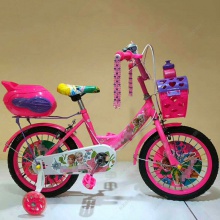 儿童自行车 铁轮 带升级版车篮 后座 辅助轮带灯