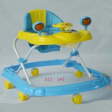 313B婴儿学步车带推杆脚垫带音乐小孩宝宝BB学行车