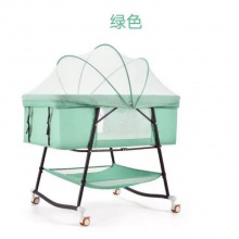 宝宝摇篮床欧式婴儿床折叠DUO功能新生儿儿童床可移动便携式婴儿床