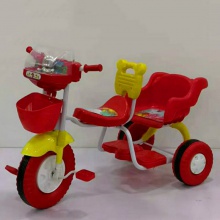 带靠背儿童三轮车 双人儿童脚踏三轮车 小孩玩具童车