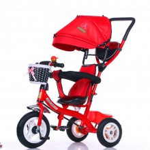 儿童三轮车脚踏车1-3岁儿童手推三轮车折叠 发泡轮