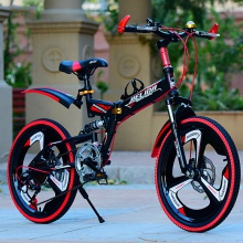 新款儿童自行车山地车22寸中小学生男女款双碟刹减震变速单车