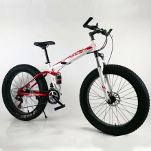 沙滩车雪地自行车折叠双减震变速碟刹山地车26寸4.0宽轮胖胎