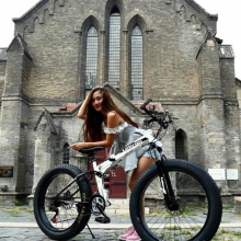 沙滩车雪地自行车折叠双减震变速碟刹山地车26寸4.0宽轮胖胎