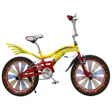 特种表演车24寸豹纹杂技特技自行车外贸出口海豚尾翼