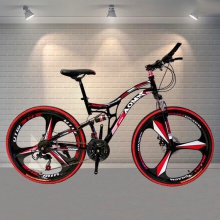 减震山地自行车26寸21速双碟刹学生骑行bicycle