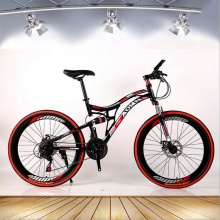 减震山地自行车26寸21速双碟刹学生骑行bicycle