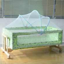 实木婴儿摇篮床多功能小摇床摇摆床送蚊帐可贴牌