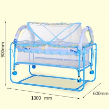 新生婴儿床铁艺床带滚轮可移动摇篮床轻便多功能童床