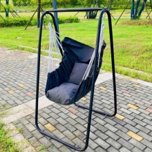 折叠双人秋千椅家用卧室悬挂吊椅靠垫挂户外躺寝室可盘腿吊床架子