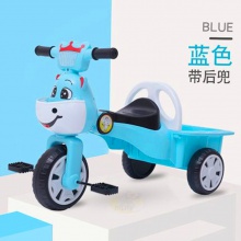 儿童三轮车防侧翻可折叠带车斗宝宝脚踏车1-4岁脚蹬带音乐自行车