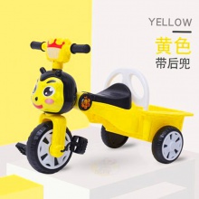 儿童三轮车防侧翻可折叠带车斗宝宝脚踏车1-4岁脚蹬带音乐自行车