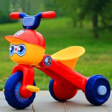 新款棒球小子儿童三轮车 脚蹬三轮车带音乐 灯光童车 脚踏车