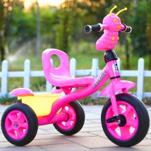 新款儿童三轮车带音乐灯光简易童车三轮脚踏车儿童自行车