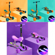 三轮车2-6岁宝宝喷雾滑板车米高车男女滑行车溜溜车儿童滑板车