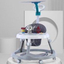 可折叠防O型腿可调节防侧翻6-18个月宝宝音乐婴儿学步车