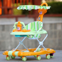 批发婴儿童宝宝学步车带摇马带推杆助步车带刹车带棚带音乐玩具