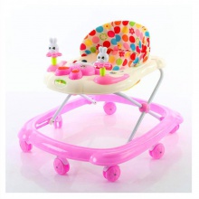 婴儿童学步车6/7-18个月宝宝多功能防侧翻可折叠带音乐学步车
