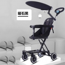 新款儿童四轮推车,遛娃高景观婴儿溜娃推车,可折叠带遮阳棚