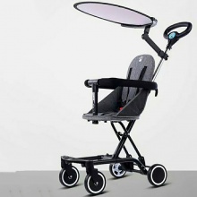 新款儿童四轮推车,遛娃高景观婴儿溜娃推车,可折叠带遮阳棚