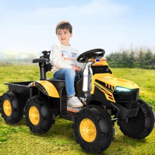 沙滩车可坐人男孩遥控越野车带斗充电玩具车网红车儿童电动拖拉机