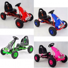 儿童电动卡丁车踏板卡丁车儿童充气轮胎骑车踏板四轮玩具车