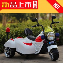 儿童电动摩托车 儿童双人电动三轮车电动双驱摩托车