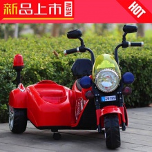 儿童电动摩托车 儿童双人电动三轮车电动双驱摩托车