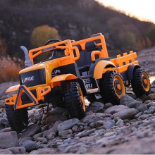 儿童大号拖拉机电动车玩具车可坐人四轮带拖斗遥控越野