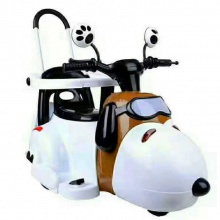 带推把护栏倒霉熊三轮车宝宝可坐可骑玩具小孩电瓶车儿童电动车