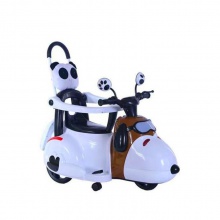 带推把护栏倒霉熊三轮车宝宝可坐可骑玩具小孩电瓶车儿童电动车