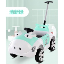 新款可推汽车1-3岁四轮童车宝宝遥控玩具车可坐人卡通儿童电动车
