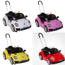 新款遥控跑车甲壳虫小汽车四轮双驱摇摆宝宝充电推车儿童电动车