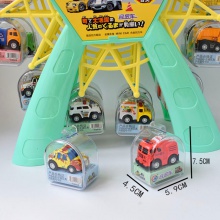 摩天轮合金迷你小汽车单只独立透明盒装 Q版手拿口袋小玩具车模型