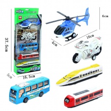 玩具车儿童仿真消防车回力车套装礼品盒装模型男孩小汽车组合批发