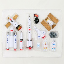 宇航员登月卫星航天飞机玩具儿童早教玩具套装火箭模型太空飞船