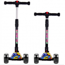 男孩女孩折叠儿童滑板车闪光四轮2-3-6-12岁小孩脚踏滑板车溜溜车