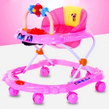 新款婴儿学步车多功能防侧翻幼儿起步车可坐折叠助步车工厂直供