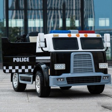 儿童电动汽车消防车救火车四轮可坐开门童车水枪对讲遥控玩具