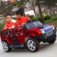 儿童电动汽车越野悍马带遥控双排座童车大款四轮避震摇摆工厂直供