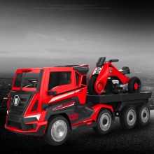 车头可坐人儿童电动车四轮汽车遥控宝宝玩具车半挂大货车工厂直供