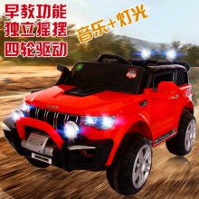 仿真四驱吉普儿童四轮电动汽车男女孩可坐可遥控双开门电瓶