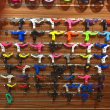 童车自行车塑料闸把全铝刹车把3指5指儿童自行车配件大全