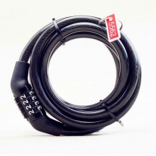 自行车锁山地车4位密码锁 链条锁 电动车钢缆锁 自行车配件厂家