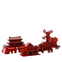 3D立体仿真模型拼图木质家居装饰摆件儿童玩具中国风建筑木质模型