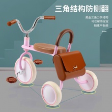 复古儿童三轮车 宝宝三轮脚踏车 高碳钢防侧翻三轮车