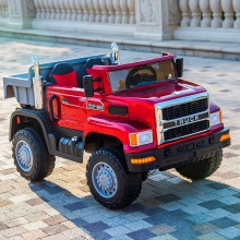 越野翻斗车可坐人 男女宝宝电动遥控四驱工程车儿童电动车